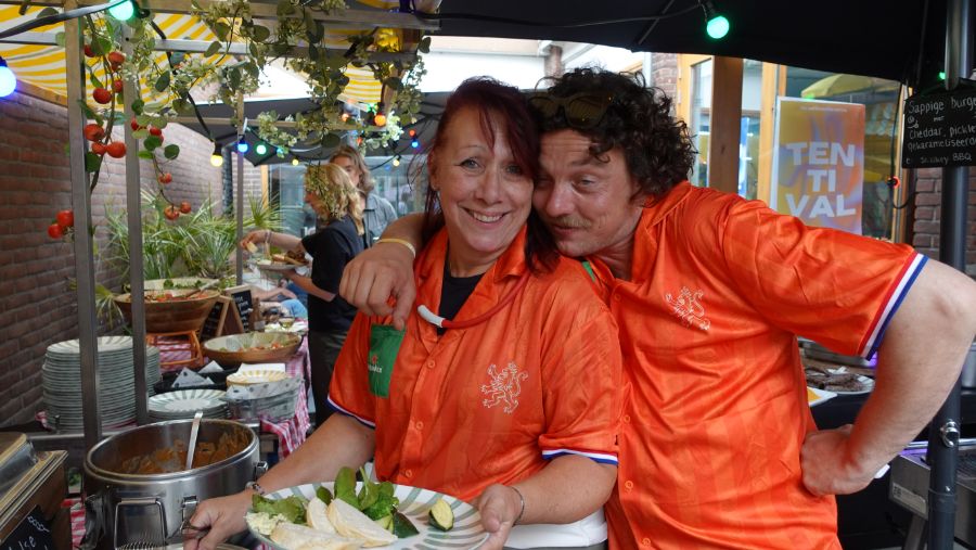 Onze BBQ-opstelling op locatie